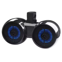 Haut-parleur de tour de wakeboard marin étanche DIBEISI 6.5/8 pouces lumière rvb et haut-parleur de tour de wakeboard BT DBS6573-RGB