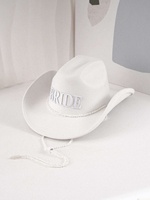 Sombreros de Vaquero Blancos Brillantes para Despedida de Soltera, Fiesta de Novia, Venta al Por Mayor