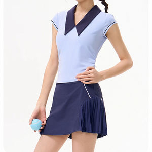 Ensemble de tenue de tennis pour femme personnalisable, coupe ajustée, séchage rapide, anti-exposition, pour course en extérieur, fitness, jupe de tennis et yoga - Product Image 5
