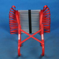 Échelle d'évacuation ignifuge moderne en aluminium rouge et argent pour secours d'urgence, de 3 à 20 mètres