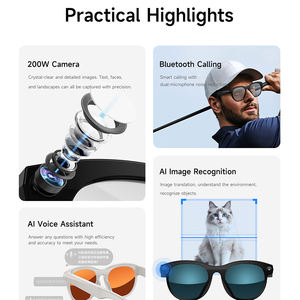 การปรับแต่ง GPS และแผนที่อัจฉริยะ ระบบนำทางด้วยเสียง แว่นตาสำหรับการเดินทาง ChatGPT รองรับการแปลภาษาหลายภาษา โทรศัพท์วิดีโอพร้อมการแปลภาษา - Product Image 2
