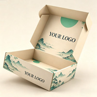 Caja de Envío Reciclable con Impresión a Doble Cara, Plegable, con Logotipo Personalizado, Rectangular, de Papel Recubierto, para Ropa, Zapatos y Regalos