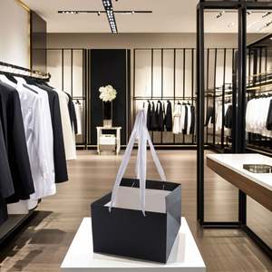 Bolsas de Compras de Papel Kraft Impresas Personalizadas de la Marca Ruiwen, Bolsas de Regalo con Asas de Cinta para Joyería - Product Image 6