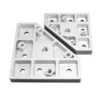 Plaque de raccordement universelle pour profilés aluminium 2020 3030 4040, plaque de base en aluminium pour montage de roulettes et de pieds de support