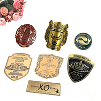Etiquetas de Vino Metálicas Personalizadas al por Mayor con Relieve 3D en Oro/Plata para Whisky y Vodka