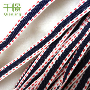 Ws001 nhà sản xuất cung cấp băng jeans trắng với đường khâu màu đỏ hải quân cho vòng treo sản phẩm vải chất <span class=keywords><strong>l</strong></span>ượng cao - Product Image 3