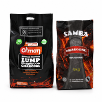 Sacs d'emballage pour charbon de bois, imprimés couleur personnalisée, résistants à l'humidité, à soufflets latéraux, 5kg 10kg, en PP tissé laminé BOPP pour barbecue