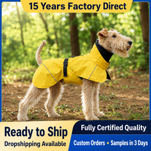 Hot Sale Dog Clothes Suppliers Stripe Waterproof Fashion Pet Rain Coat Jacket Reflective Adjustable Pet Dog <b>Raincoat</b> - Product Image 2
