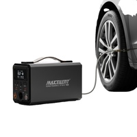 Maxcellent 60000mAh Pompe à air portable mini compresseur démarreur de batterie gonfleur de pneus batterie externe aspirateur de voiture noir