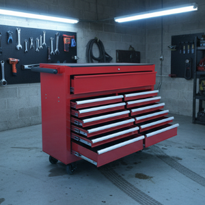 Carrito de Herramientas Metálico con Ruedas, Económico, de 13 Cajones, para Garaje, con Herramientas Incluidas - Product Image 5