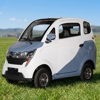 Hot Sell 4 Wheel Ev Voitures électriques moins chères sans permis Mini EV Voiture fermée