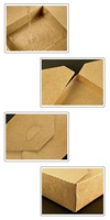 Boîte à hamburger en papier kraft brun de haute qualité, recyclable, écologique, prix d'usine, pliable, pour sushi, fast-food, avec laminage mat