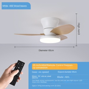 Ventilateur de maison haute luminosité et ventilateur moderne léger avec lampe suspension nordique blanche et ventilateur avec télécommande - Product Image 4