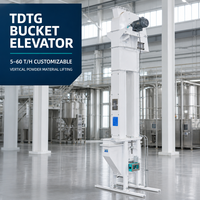 Élévateur à godets automatique en acier inoxydable série TDTG pour machine d'emballage / ligne de remplissage de granulés et de poudres / convoyeur entièrement automatique