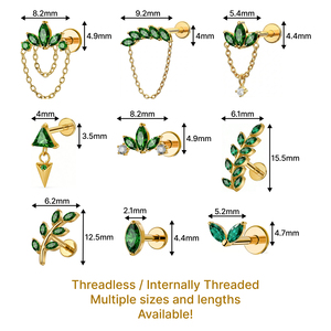 JIAXIN ASTM F136 <span class=keywords><strong>Implant</strong></span> Grade Titanium Zirkoon Tragus Threadless Push <span class=keywords><strong>Pin</strong></span> Labret Stud Helix Oorbellen Body Piercing Sieraden - Product Image 3