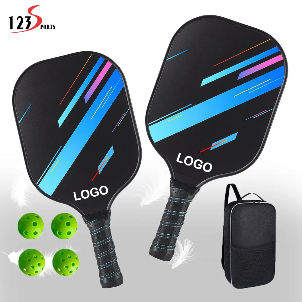 USAPA Sport Comes Bolsa portátil Ligero Toray Fibra de carbono 3K 18K Logotipo personalizado T700 16MM 2 Raqueta 4 Pickleball Paddle Set