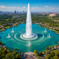 Fuente de Agua Musical para Interiores y Exteriores de Gran Valor, Fuente Profesional con Luces LED