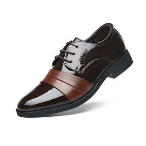 Chaussures habillées en cuir verni noir pour homme de qualité supérieure 2025 - Chaussures de mariage formelles faites à la main, respirantes et durables - Product Image 1