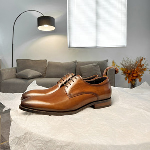 Chaussures habillées en cuir pour hommes personnalisées Oxford Chaussures en cuir formelles Chaussures derby pour hommes - Product Image 4