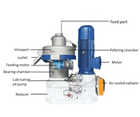 Machine à granulés de combustible à matrice annulaire verticale CE, pour sciure de bois, coques de riz, paille, herbe, avec moteur 75 kW, haute productivité, pour usage agricole