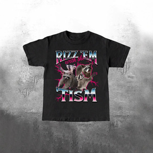 T-Shirt Divertente con Stampa Animale, Traspirante, Stile Street, in Puro Cotone Pettinato 180g, Vestibilità Ampia per Giovani - Product Image 4