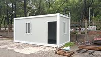 Maison conteneur modulaire préfabriquée - Bâtiment préfabriqué pour bureau de chantier portable et dortoir de travailleurs avec assemblage rapide