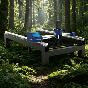 Vente directe d'usine de machine de découpe laser à fibre portative de type portique, avec refroidissement par eau et contrôle intégré. - Product Image 1