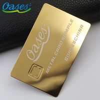 Expédition rapide personnalisée gravable au laser carte de crédit vierge en métal doré 24k cartes de débit en métal cartes de visite de taille