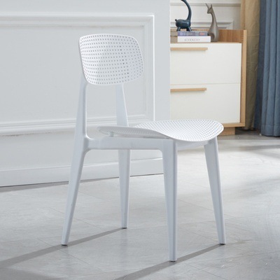 Reinforced white cutout thickened macaron chair
