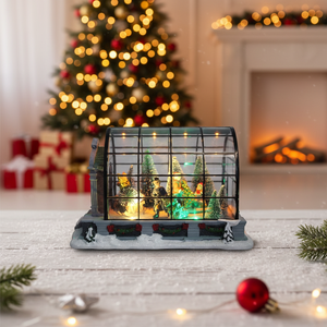 Decoración <span class=keywords><strong>Navideña</strong></span> <span class=keywords><strong>Popular</strong></span> para el Hogar, Colorida Casa de Pueblo <span class=keywords><strong>Navideña</strong></span> de Acrílico con Luces LED y <span class=keywords><strong>Música</strong></span> - Product Image 1