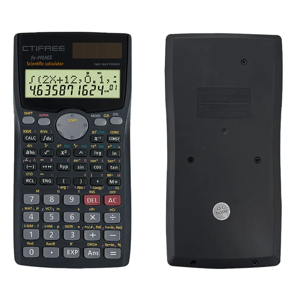 CTIFREE 10+2 Digital Multifunctional 401 Function Student Scientific Calculator 991MS