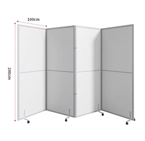 Foldable Office <strong>Partitions</strong> Mobile Room Divider Movable Privacy <strong>Partition</strong> Screen Panel With Wheel - Product Image 3