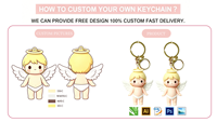 Porte-clés en PVC personnalisés de haute qualité, impression UV, design anime, légers, tendance, faible MOQ