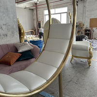 Fournitures de fantaisie directe mariage trône chaise cercle or cadre causeuse coupé canapé pour mariée marié