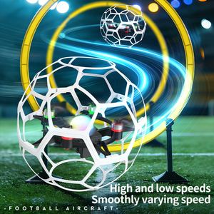 Drone de football sans balais SJY-L6, quadricoptère RC anti-chute avec cage de protection, retournements 3D, maintien d'altitude, 11 min d'autonomie de vol, jouet RC, cadeau - Product Image 3