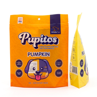 Sac d'emballage alimentaire imprimé personnalisé pour chiens avec fenêtre transparente Pochette debout Ziplock Conteneur de nourriture pour animaux de compagnie sécurisé OEM