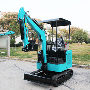 Mini-excavatrice sur chenilles bleue de 17 tonnes, machine de terrassement électrique hydraulique pour le retransplantation d'arbres et les travaux de construction - Product Image 1