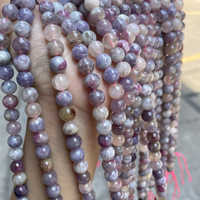 Perles de tourmaline rose de haute qualité, 4-12 mm, rondes, lisses, pierres précieuses pour la fabrication de bijoux