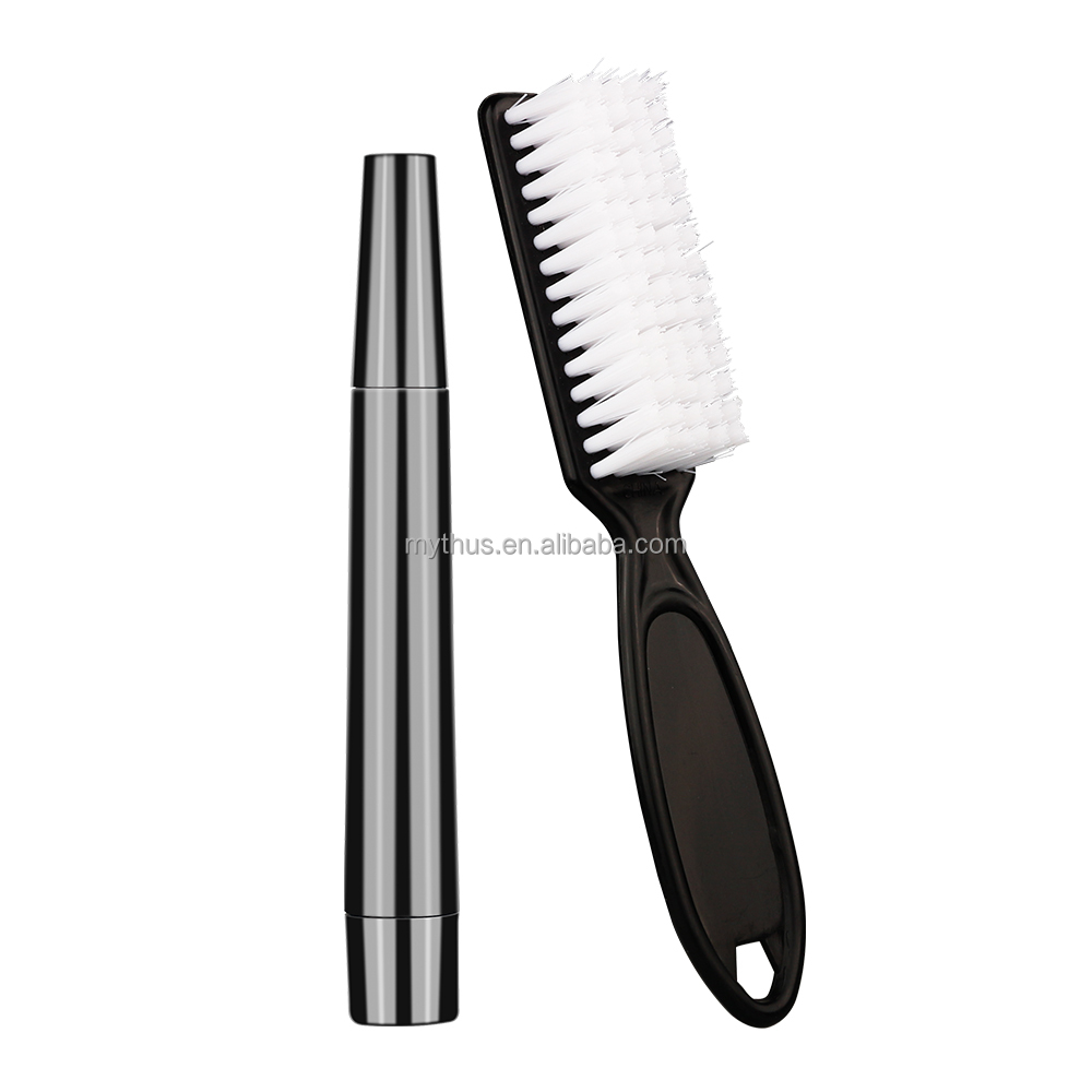 Les cheveux blancs se fanent ensemble de brosse + de stylo de barbe