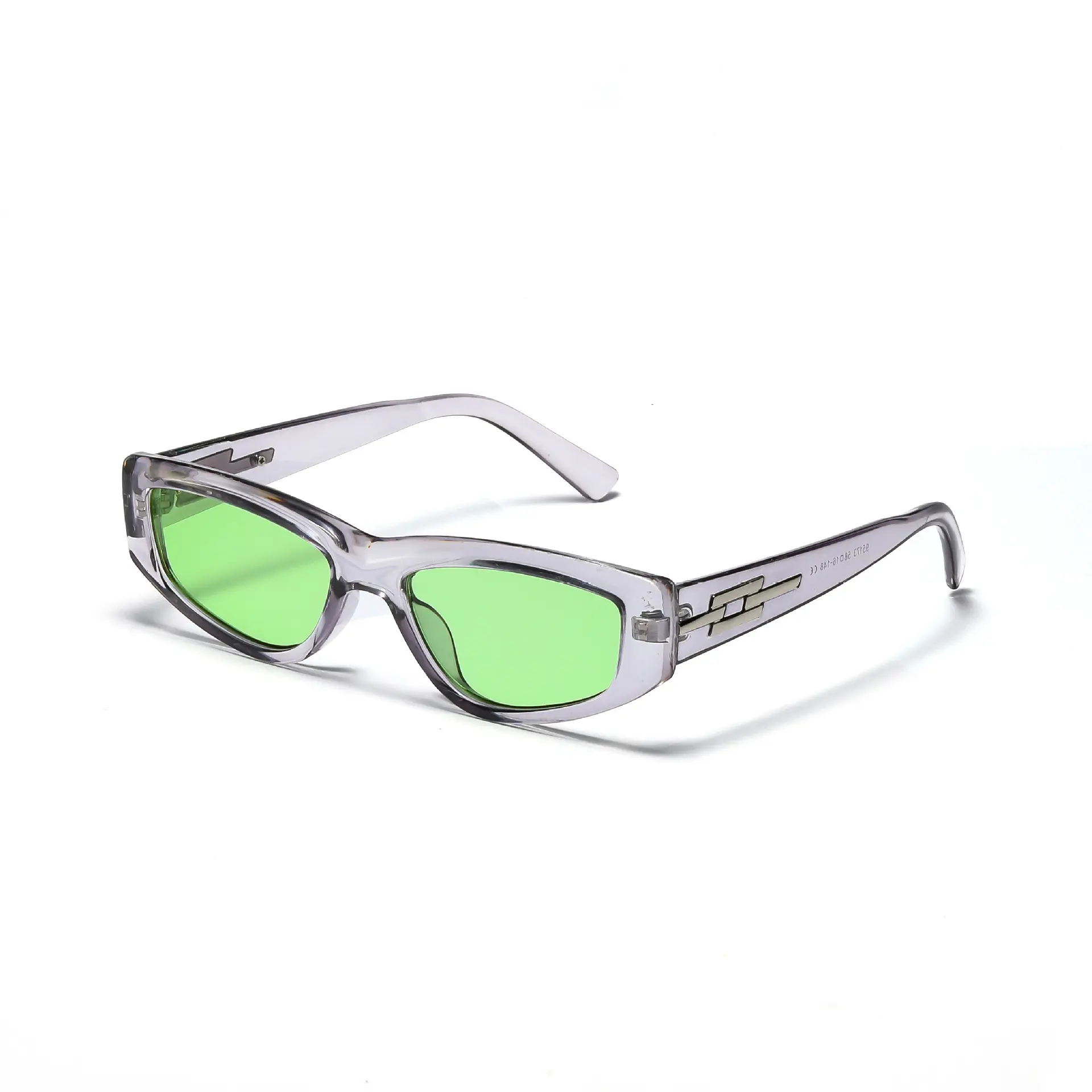 Sunglasses 2022 Colorful Cat Eye Custom Shades Black New Trendy Wide Temple Sun Glasses PC Material Sunglasses