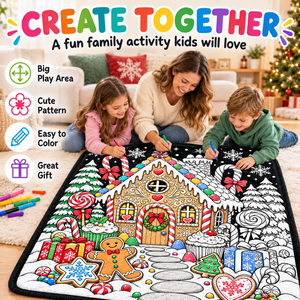Manta de Felpa Rectangular para Colorear DIY de Navidad, Manta de Raschel para Niños y Familia, Uso Doméstico en Invierno - Product Image 1