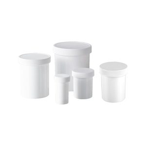 0.5oz 1oz 2oz 4oz 8oz16oz 32oz. Empty White Plastic Ointment Jars With Screw Cap