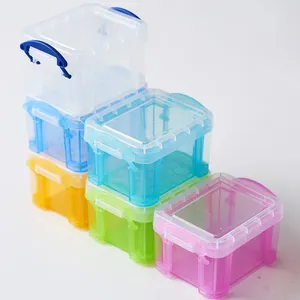 Transparent Pink Storage Baskets with Lid Small Mini fit Hair Clip Necklace Earring Bracelet Jewelry Organiser Case