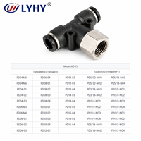 LYHY Factory Direct Sale PTF Female Thread Air Hose Connector 3 Way 4-16mm for Automobile Industry Quick Connect Fittings
