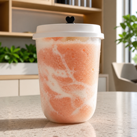 Gobelets personnalisés pour boutique de thé Boba, gobelets en plastique imprimés en gros avec couvercles