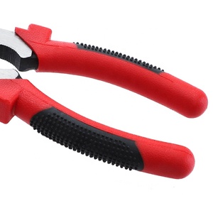 Ergonomic <strong>Long</strong> <strong>Nose</strong> MIG Welding Plier Rounded Hammer Face Serrated Jaw Surface Spring Loaded Vinyl Coated Handle for DIY OEM - Product Image 5