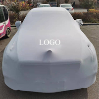 Housse de voiture intégrale en velours élastique anti-poussière anti-rayures pour stationnement intérieur, logo personnalisé pour Mercedes berline