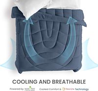 Couette rafraîchissante réversible Queen Size Literie douce et respirante Couette alternative chaude pour toutes les saisons