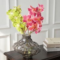 Realistiche handgemaakte kunstmatige orchidee bloem zijden bloemblaadjes Vanda enkele steel bloemdecoratie voor bruiloften, huis en evenementen