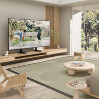 Soporte de TV Moderno Universal de Acero Aleado para Mesa, Dos Patas Resistentes, Capacidad de 68 kg, Compatible con Televisores de 55-90 Pulgadas, VESA Máxima 800x400, para Sala de Estar u Oficina
